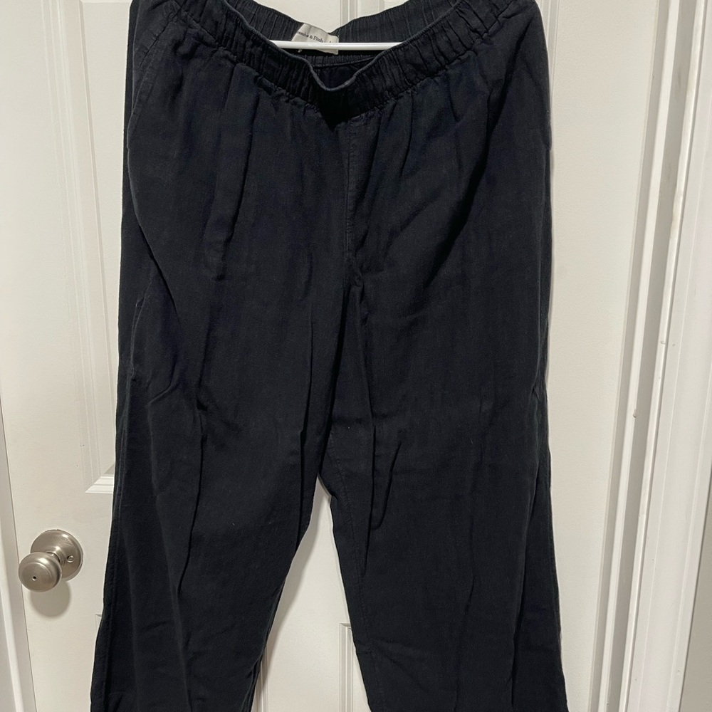 Abercrombie Black Linen Pants